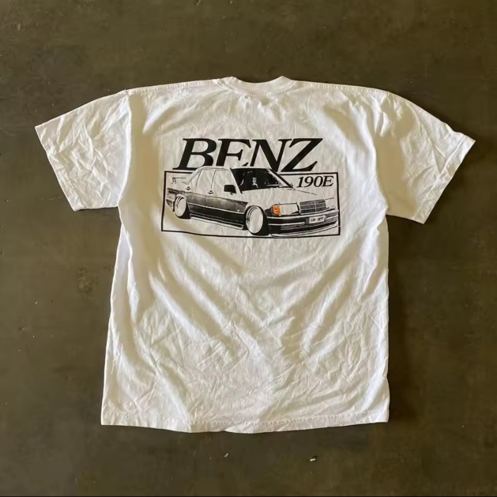 White Short Sleeve Tee with Graphic